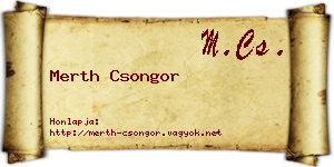 Merth Csongor névjegykártya