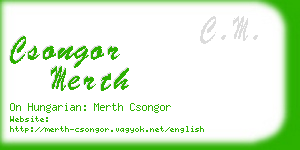 csongor merth business card